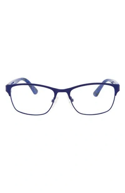 Mcqueen 49mm Core Rectangle Optical Glasses In Blue
