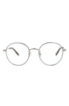 Alexander Mcqueen Mcqueen 49mm Round Optical Glasses In Ruthenium Transparent