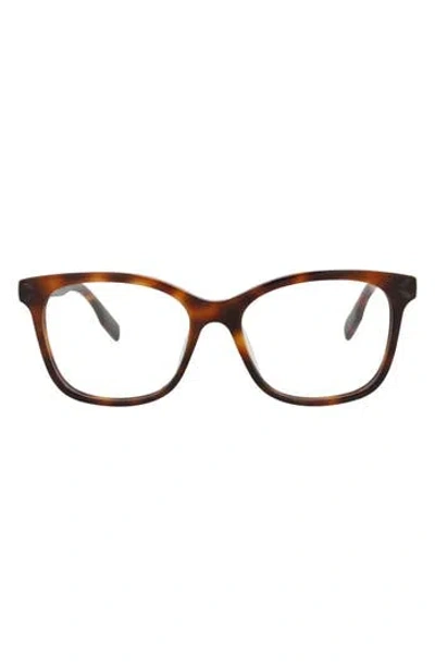 Alexander Mcqueen Mcqueen 49mm Square Optical Glasses In Brown
