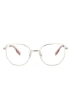 Alexander Mcqueen Mcqueen 50mm Cat Eye Optical Glasses In Gold Gold Transparent