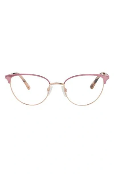 Alexander Mcqueen Mcqueen 50mm Cat Eye Optical Glasses In Pink