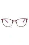 Alexander Mcqueen Mcqueen 50mm Cat Eye Optical Glasses In Violet Violet Transparent