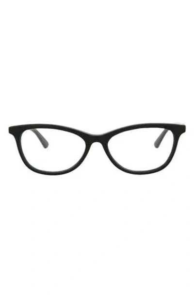 Alexander Mcqueen Mcqueen 50mm Core Oval Optical Glasses In Black