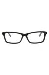 Alexander Mcqueen Mcqueen 50mm Core Rectangle Optical Glasses In Black