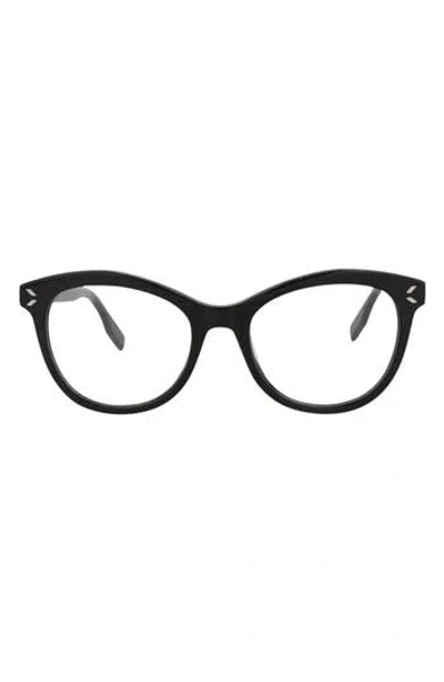 Alexander Mcqueen Mcqueen 51mm Cat Eye Optical Frames In Black