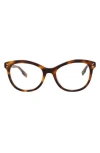 Alexander Mcqueen Mcqueen 51mm Cat Eye Optical Frames In Brown