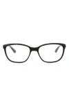 Alexander Mcqueen Mcqueen 51mm Core Square Optical Glasses In Black Black Transparent