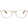 Alexander Mcqueen Mcqueen 51mm Core Square Optical Glasses In Gold Gold Transparent