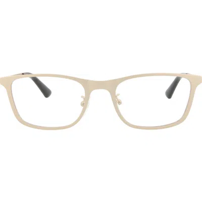 Alexander Mcqueen Mcqueen 51mm Core Square Optical Glasses In Gold Gold Transparent