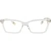 Alexander Mcqueen Mcqueen 51mm Rectangular Optical Glasses In Crystal White Transparent