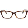 Alexander Mcqueen Mcqueen 51mm Rectangular Optical Glasses In Brown