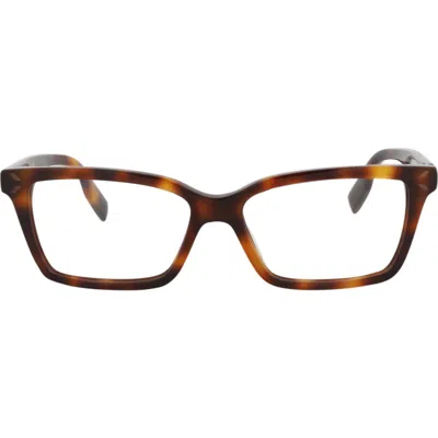 Alexander Mcqueen Mcqueen 51mm Rectangular Optical Glasses In Brown