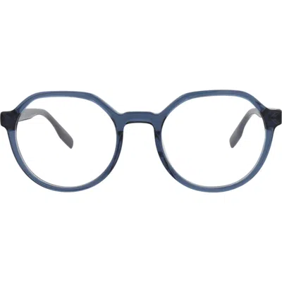 Alexander Mcqueen Mcqueen 51mm Round Optical Glasses In Blue Blue Transparent