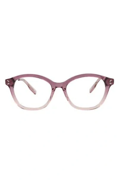 Alexander Mcqueen Mcqueen 51mm Round Optical Glasses In Neutral