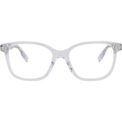 Alexander Mcqueen Mcqueen 51mm Square Optical Glasses In Crystal Crystal Transparent