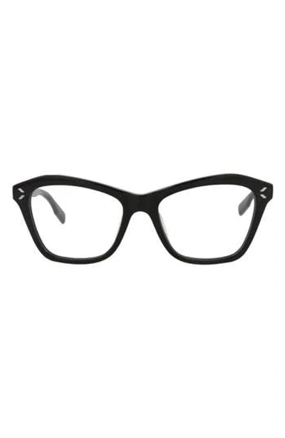 Alexander Mcqueen Mcqueen 52mm Cat Eye Optical Glasses In Black