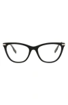 Alexander Mcqueen Mcqueen 52mm Cat Eye Optical Glasses In Black