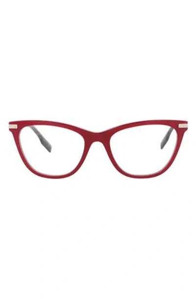 Alexander Mcqueen Mcqueen 52mm Cat Eye Optical Glasses In Red