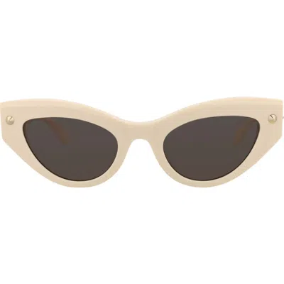 Alexander Mcqueen Mcqueen 52mm Cat Eye Sunglasses In Gold