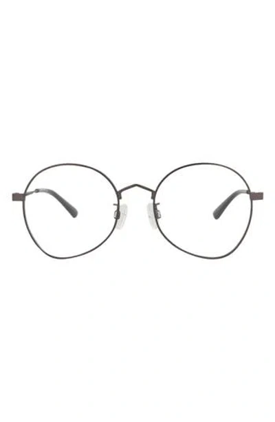 Alexander Mcqueen Mcqueen 52mm Round Optical Frames In Neutral