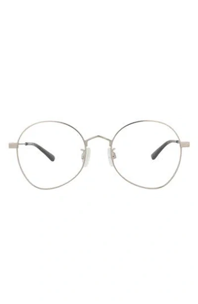 Alexander Mcqueen Mcqueen 52mm Round Optical Frames In Metallic