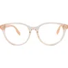 Alexander Mcqueen Mcqueen 52mm Round Optical Glasses In Sand Pink Transparent
