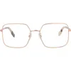 Alexander Mcqueen Mcqueen 52mm Square Optical Glasses In Gold