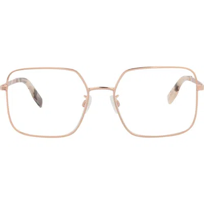 Alexander Mcqueen Mcqueen 52mm Square Optical Glasses In Gold