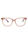 Alexander Mcqueen Mcqueen 52mm Square Optical Glasses In Pink Havana