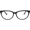 Alexander Mcqueen Mcqueen 53mm Cat Eye Optical Glasses In Black Black Transparent