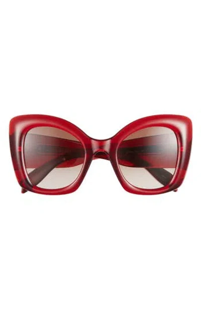 Alexander Mcqueen Mcqueen 53mm Cat Eye Sunglasses In Gray