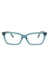 Alexander Mcqueen Mcqueen 53mm Rectangular Optical Glasses In Blue Blue Transparent