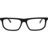 Alexander Mcqueen Mcqueen 54mm Core Square Optical Glasses In Black Black Transparent