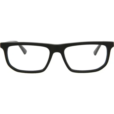 Alexander Mcqueen Mcqueen 54mm Core Square Optical Glasses In Black Black Transparent