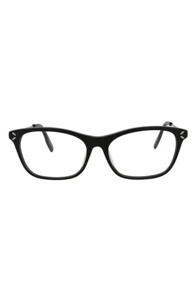 Alexander Mcqueen Mcqueen 54mm Square Optical Glasses In Black
