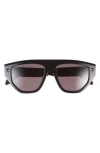 Alexander Mcqueen Mcqueen 54mm Square Sunglasses In Black Black Grey