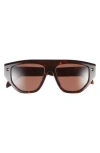 Alexander Mcqueen Mcqueen 54mm Square Sunglasses In Havana Havana Brown