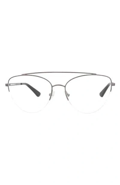Alexander Mcqueen Mcqueen 55mm Core Aviator Optical Glasses In Gray