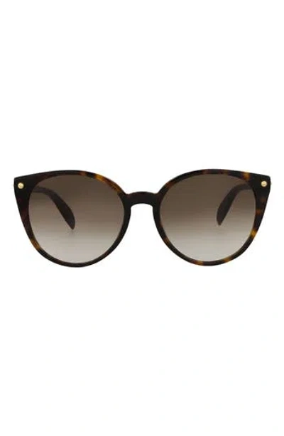 Alexander Mcqueen Mcqueen 55mm Gradient Cat Eye Sunglasses In Brown