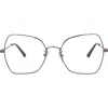 Alexander Mcqueen Mcqueen 55mm Square Optical Glasses In Ruthenium Transparent