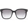 Alexander Mcqueen Mcqueen 55mm Square Sunglasses In Black Black Grey