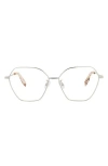 Alexander Mcqueen Mcqueen 56mm Cat Eye Optical Glasses In Silver Silver Transparent