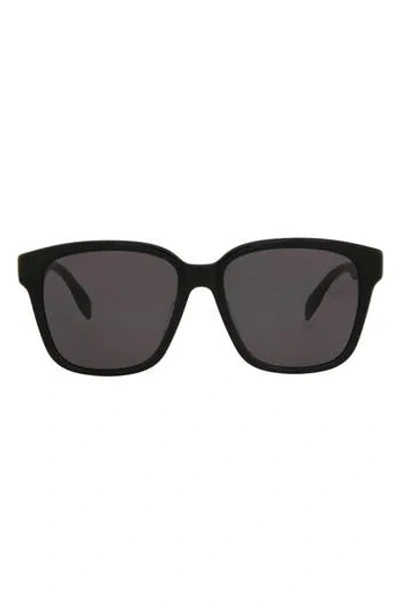 Alexander Mcqueen Mcqueen 56mm Square Sunglasses In Black