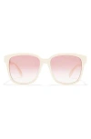 Alexander Mcqueen Mcqueen 56mm Square Sunglasses In White White Pink