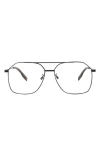 Alexander Mcqueen Mcqueen 57mm Aviator Optical Glasses In Black Black Transparent