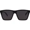 Alexander Mcqueen Mcqueen 57mm Square Sunglasses In Black Ruthenium Grey