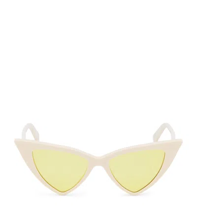 Alexander Mcqueen Acetate Spike Sunglasses In White