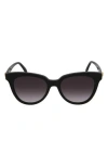 Alexander Mcqueen 53mm Cat Eye Sunglasses In Black