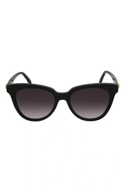 Alexander Mcqueen 53mm Cat Eye Sunglasses In Black
