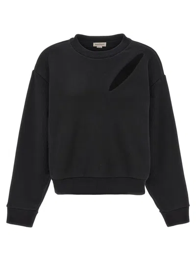 Alexander Mcqueen 'cut And Sew' Sweatshirt In Black